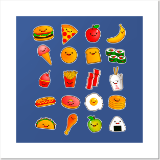 Happy Food Posters and Art